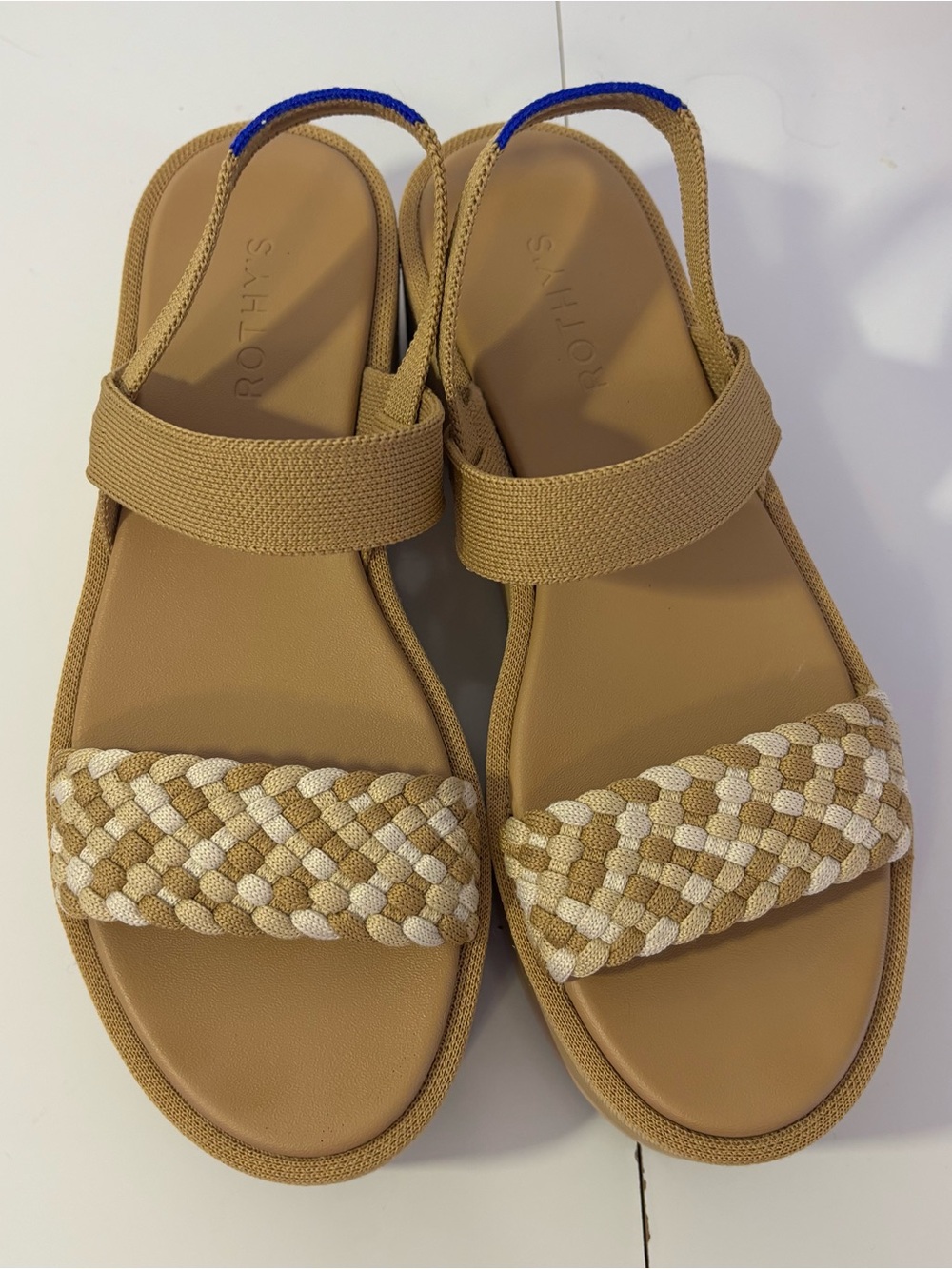 Rothy's Beach Sand Woven Sandals Size 9